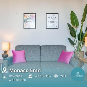 Frontiere De Monaco - Balconnet Vue Mer - Ba Appartement
